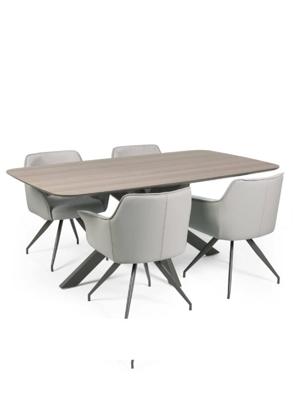 Noah Ivory Fabric Dining Chair - Image 16