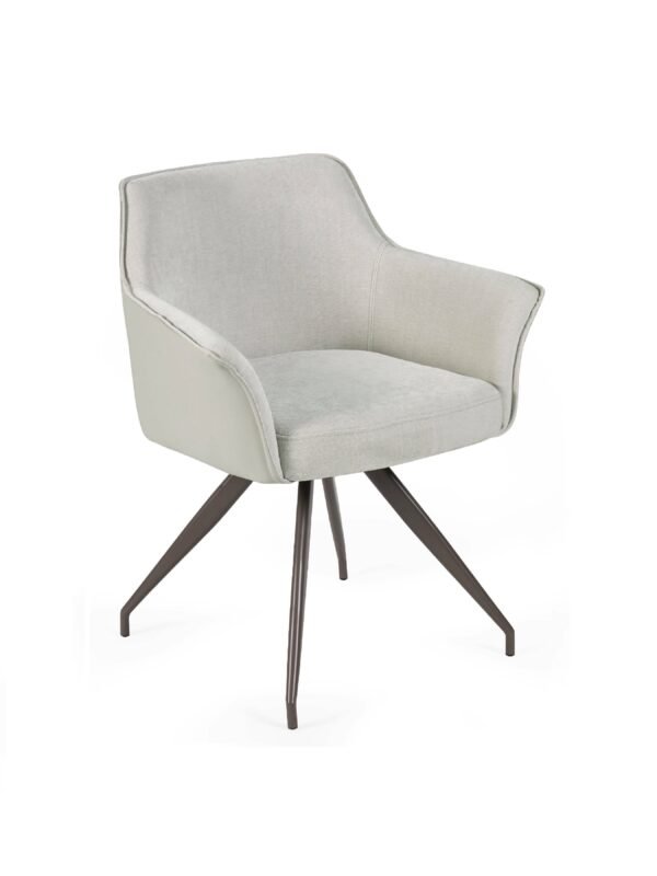 Noah Ivory Fabric Dining Chair - Image 2