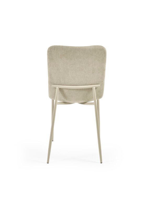 Nora Upholstered Dining Chair (Set of 4) - Cream Chenille - Image 10