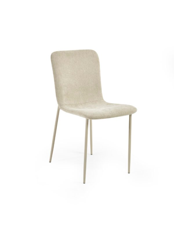 Nora Upholstered Dining Chair (Set of 4) - Cream Chenille - Image 3