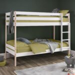 Nova 90cm Single White and Wood Effect Bunk Bed