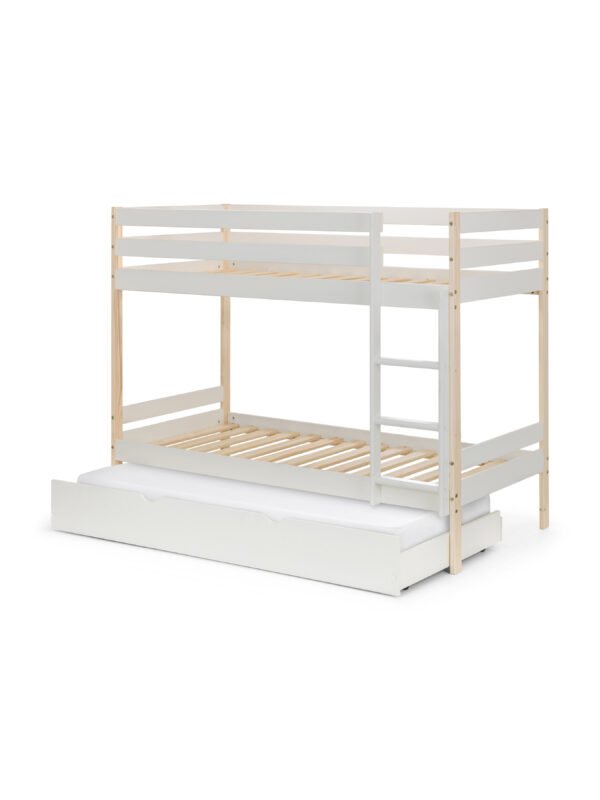Nova 90cm Single White and Wood Effect Bunk Bed - Image 11