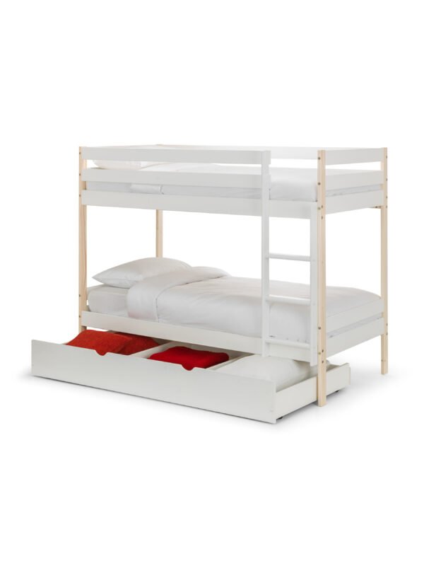 Nova 90cm Single White and Wood Effect Bunk Bed - Image 12