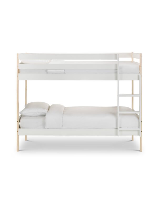 Nova 90cm Single White and Wood Effect Bunk Bed - Image 3