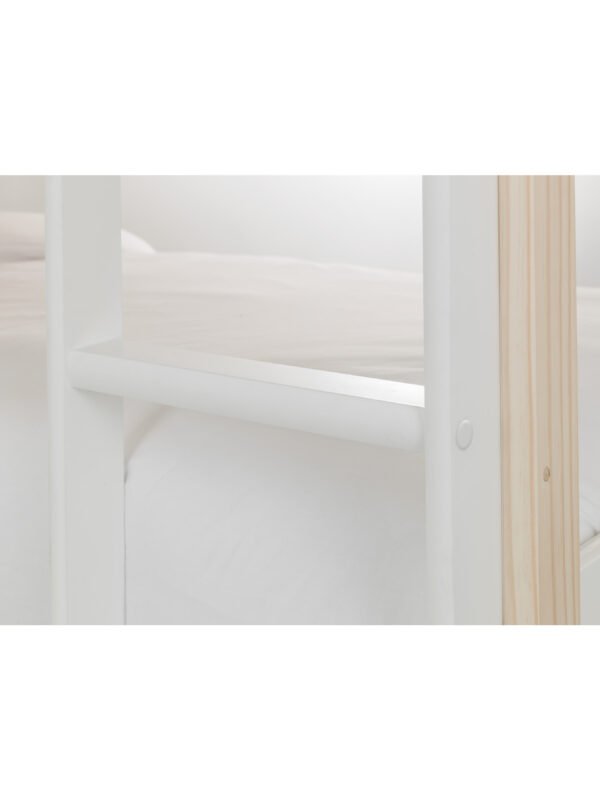 Nova 90cm Single White and Wood Effect Bunk Bed - Image 4