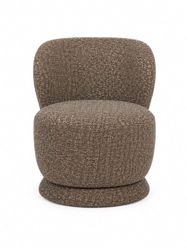 Orla Swivel Accent Chair - Hazelnut Chenille - Image 3