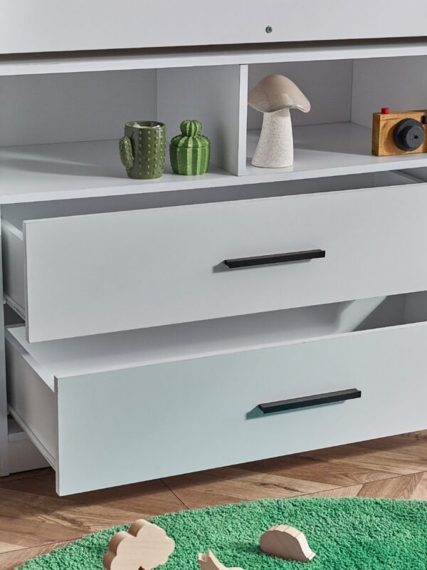 Otis 90cm Single White Midsleeper Cabin Bed with Desk - Image 10