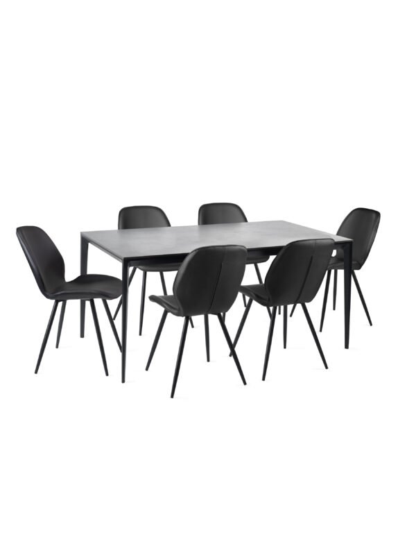 Set of 2 Otto Black Faux Leather Dining Chairs - Image 11