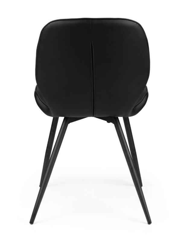 Set of 2 Otto Black Faux Leather Dining Chairs - Image 4