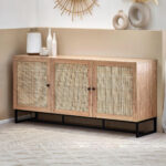 Padstow Rattan 3 Door Sideboard