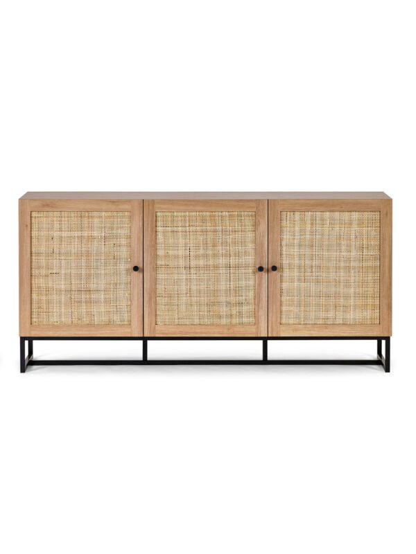 Padstow Rattan 3 Door Sideboard - Image 4