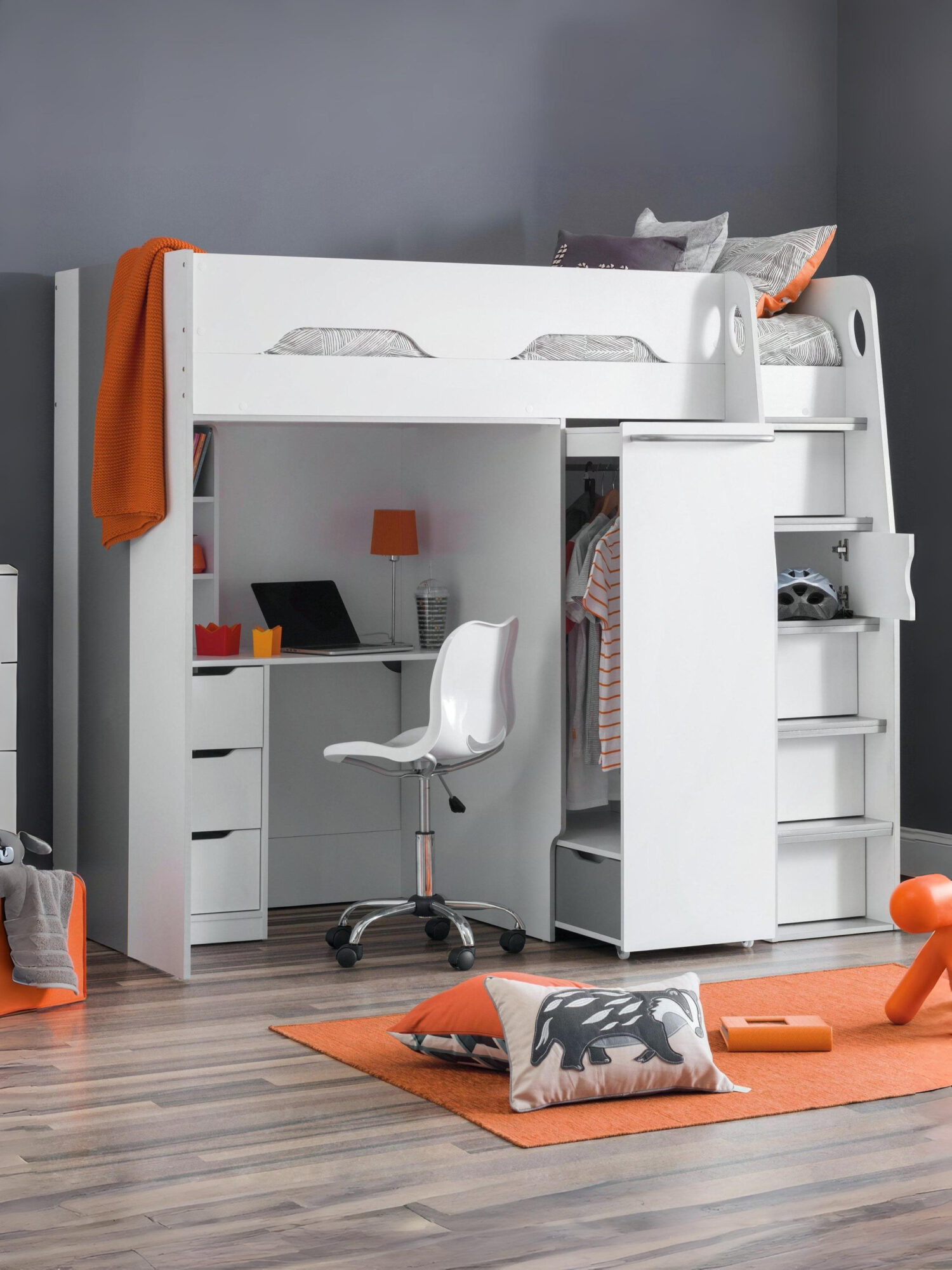 PEG001_1 Pegasus High Sleeper Bed with Desk - Image 1