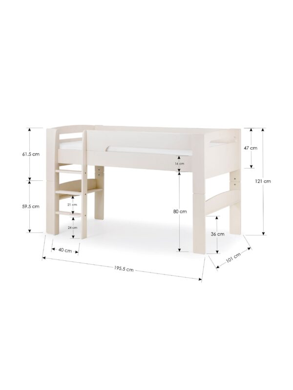 Pluto Convertible Mid Sleeper Bed - Image 4