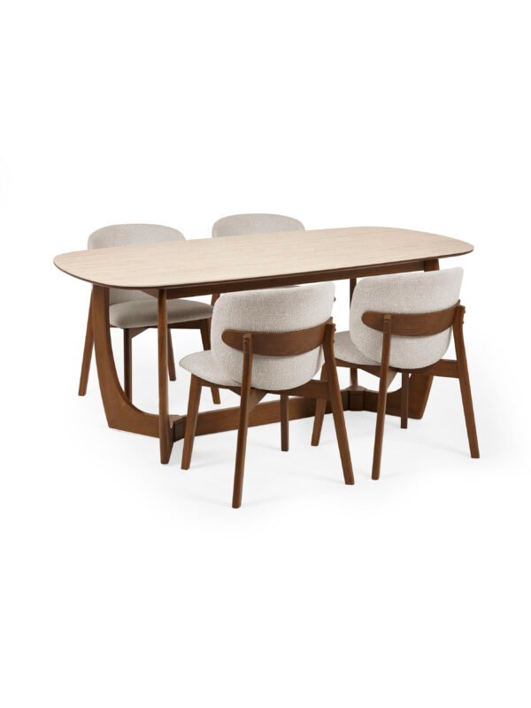 Portland Upholstered Dining Chair (Set of 2) - Cream Chenille - Image 13