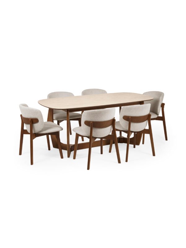 Portland Upholstered Dining Chair (Set of 2) - Cream Chenille - Image 14