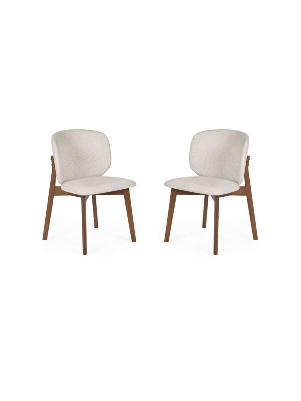 Portland Upholstered Dining Chair (Set of 2) - Cream Chenille - Image 4