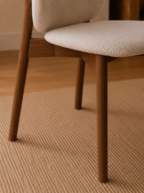Portland Upholstered Dining Chair (Set of 2) - Cream Chenille - Image 8