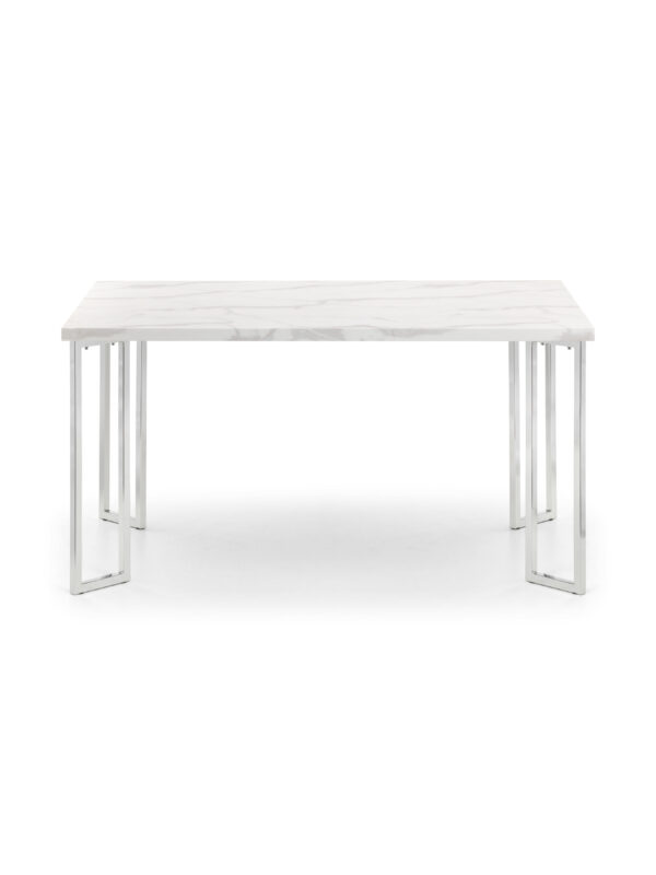 Positano Marble & Chrome Dining Table - Image 2
