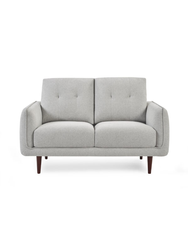 Remy 3 Seater Light Grey Fabric Sofa - Image 3