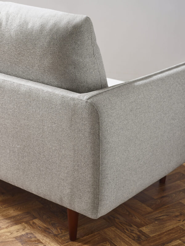 Remy 2 Seater Light Grey Fabric Sofa - Image 4