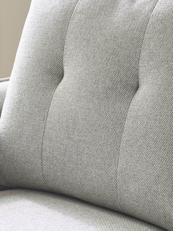 Remy 2 Seater Light Grey Fabric Sofa - Image 6