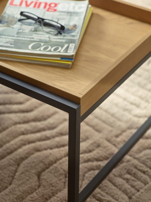 Reuben Reversible Tray Coffee Table - Oak Effect - Image 11