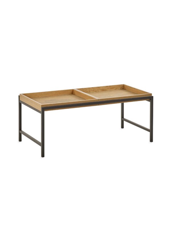 Reuben Reversible Tray Coffee Table - Oak Effect - Image 5