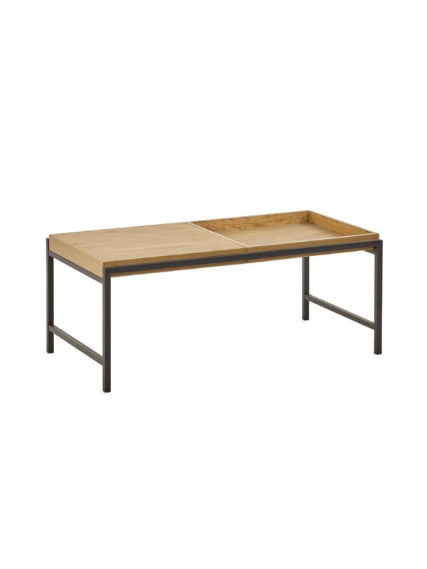 Reuben Reversible Tray Coffee Table - Oak Effect - Image 6