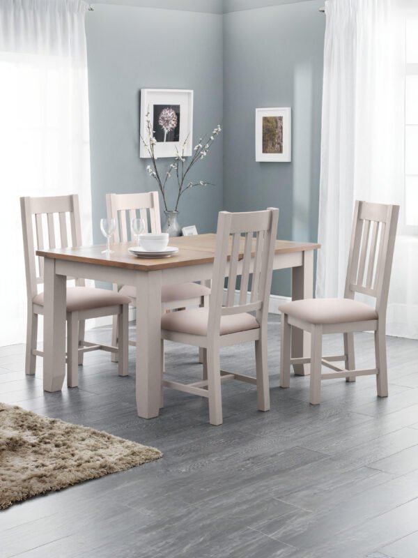 Richmond Extending Dining Table - Elephant Grey/Pale Oak - Image 6