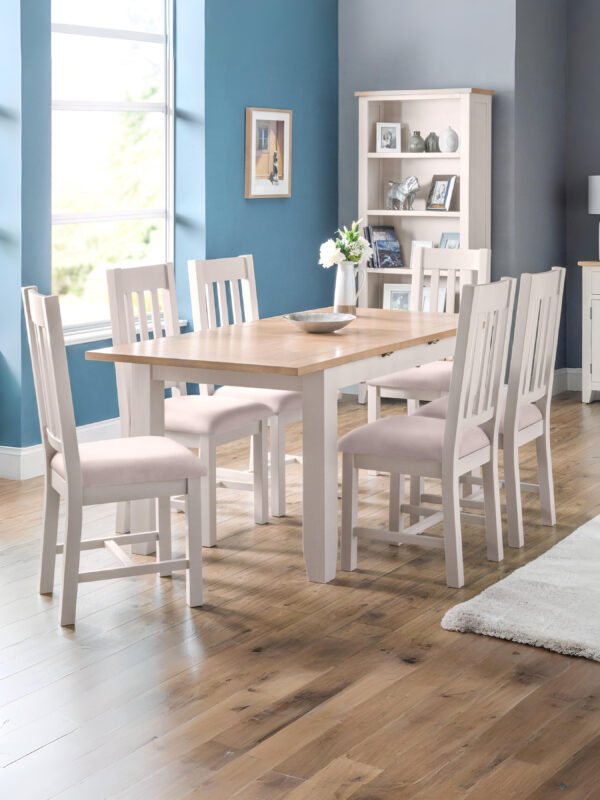 Richmond Extending Dining Table - Elephant Grey/Pale Oak - Image 7