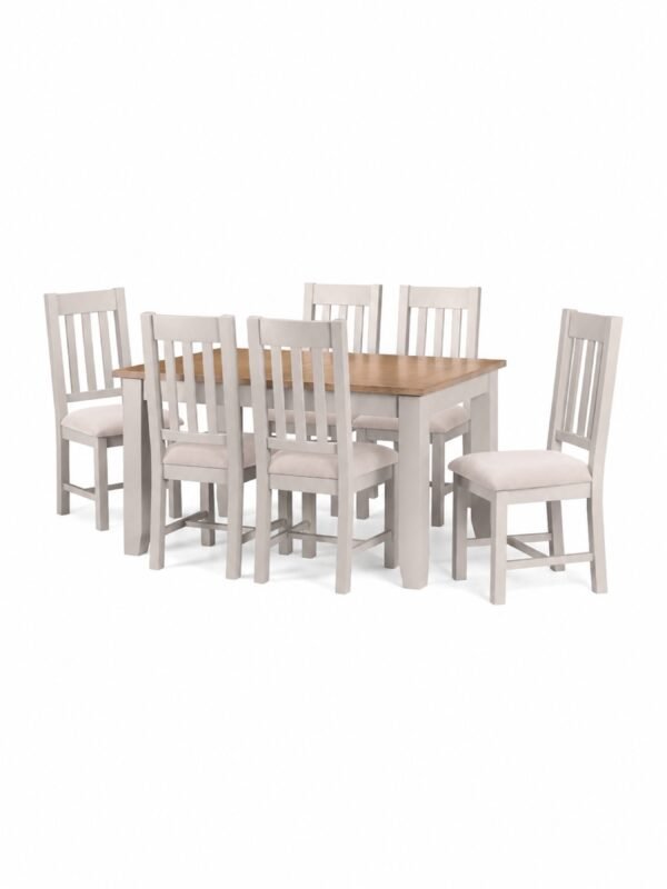Richmond Extending Dining Table - Elephant Grey/Pale Oak - Image 8