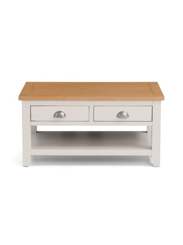 Richmond Coffee Table With 2 Drawers - Grey/Pale Oak - Image 4