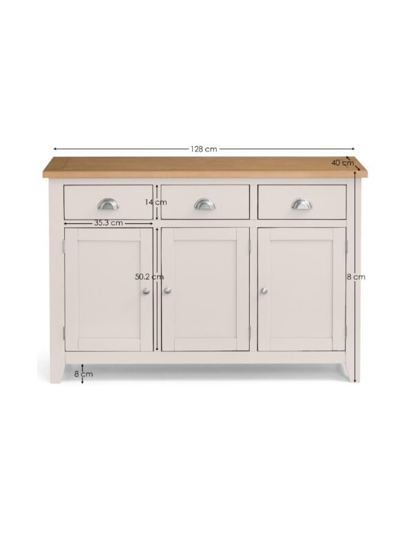 Richmond Sideboard - Elephant Grey/Pale Oak - Image 6