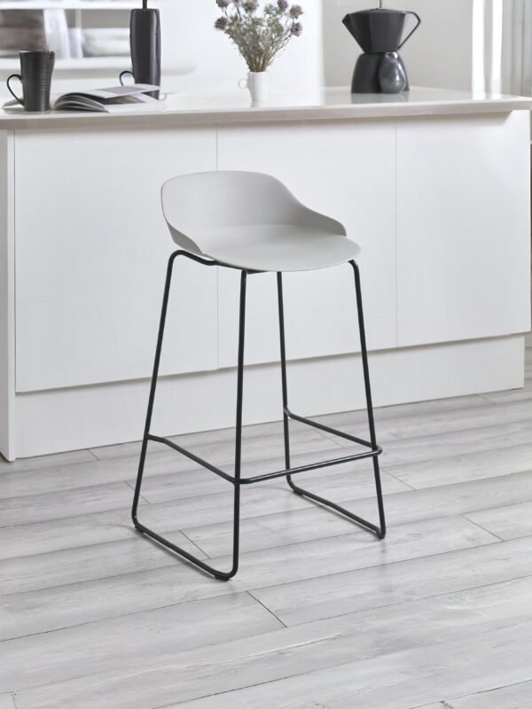 Set Of 2 Rocco Stools – Light Grey