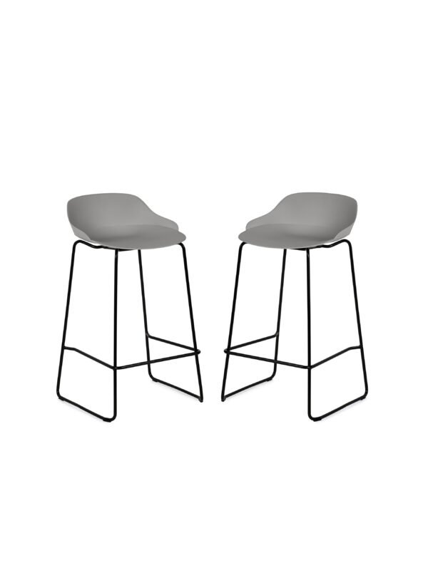 Set Of 2 Rocco Stools - Light Grey - Image 3