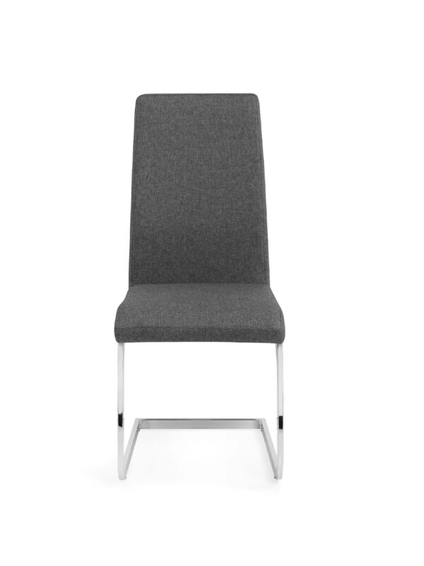 Set Of 2 Roma Cantilever Dining Chairs Slate Grey - Image 4