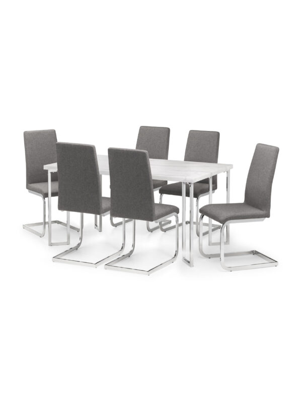 Set Of 2 Roma Cantilever Dining Chairs Slate Grey - Image 7