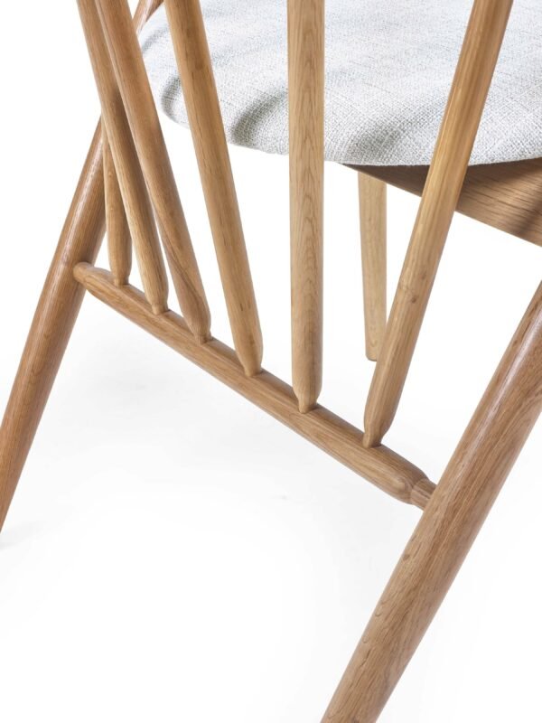 Rory Oak Curved Back Dining Chair - Image 5