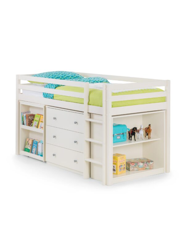 Roxy 90cm Single White Midsleeper Cabin Bed with Desk - Image 5