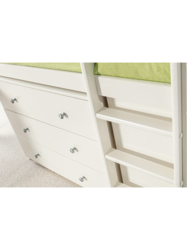 Roxy 90cm Single White Midsleeper Cabin Bed with Desk - Image 8