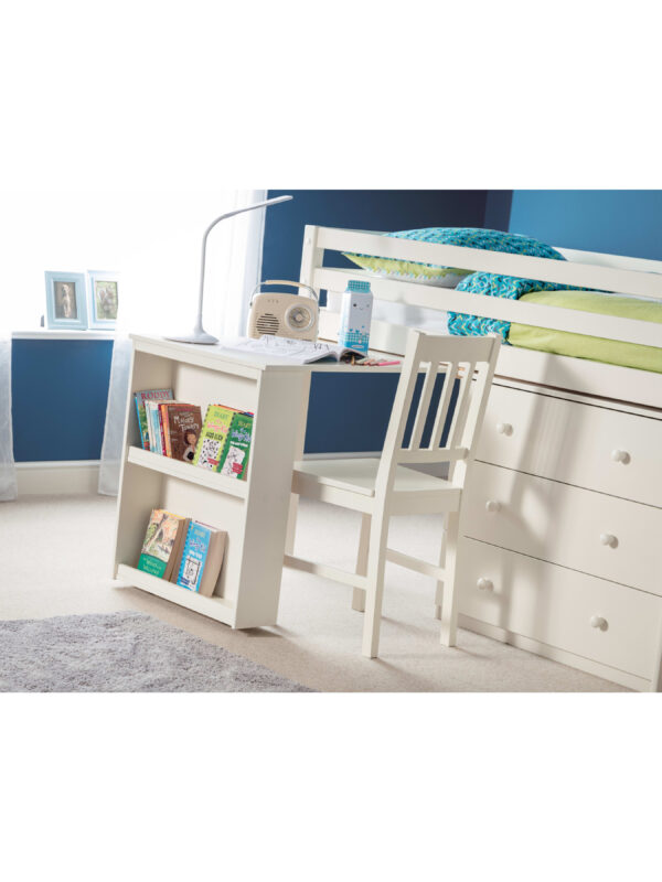 Roxy 90cm Single White Midsleeper Cabin Bed with Desk - Image 9