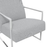 Ritz Dove Grey and Silver Chair - Image 6