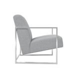 Ritz Dove Grey and Silver Chair - Image 9