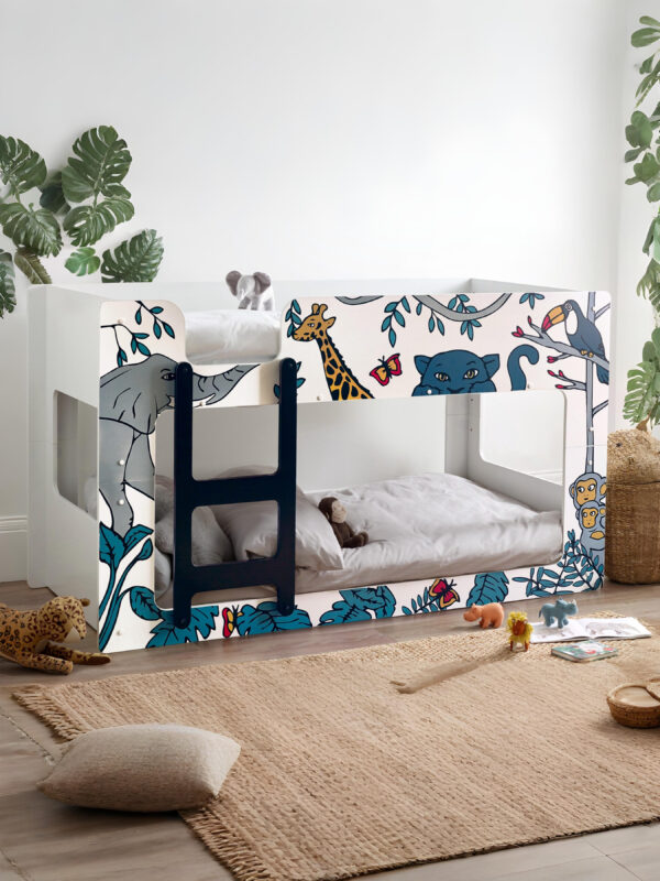 Safari 90cm Single Animal Print Bunk Bed