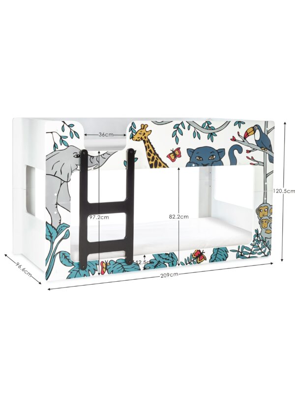 Safari 90cm Single Animal Print Bunk Bed - Image 7