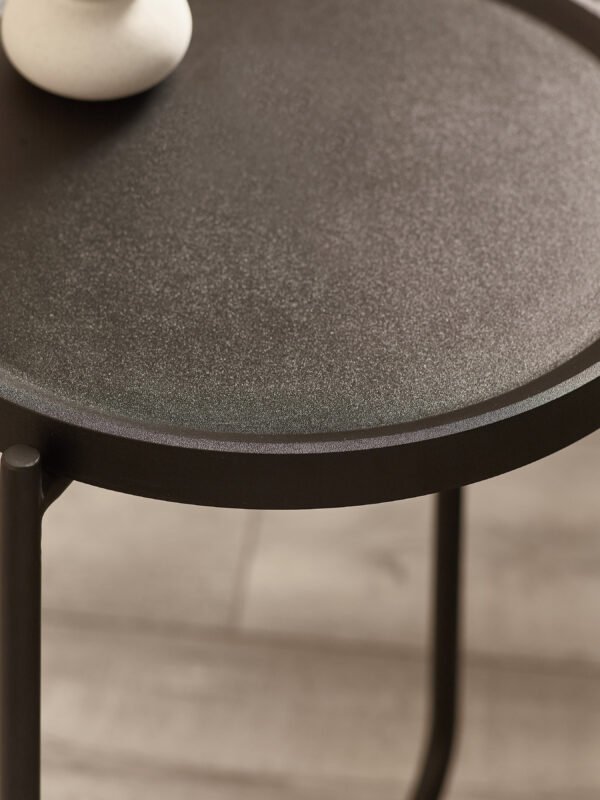 Sagrada Round Black Coffee and Lamp Table Set - Image 8