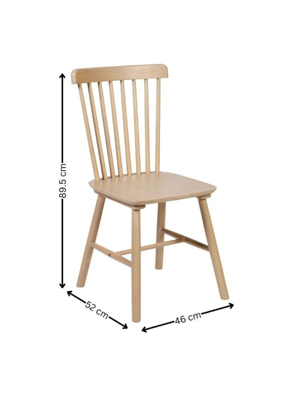 Set of 2 Sakura Oak Dining Chairs - Image 12
