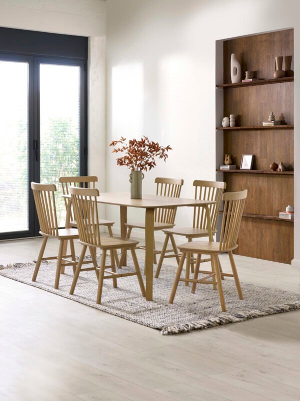 Set of 2 Sakura Oak Dining Chairs - Image 13