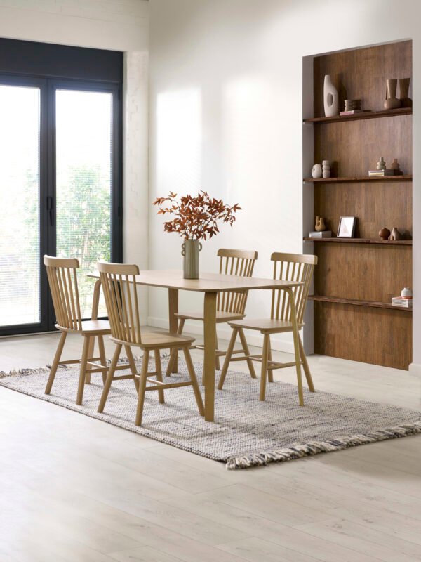 Set of 2 Sakura Oak Dining Chairs - Image 14
