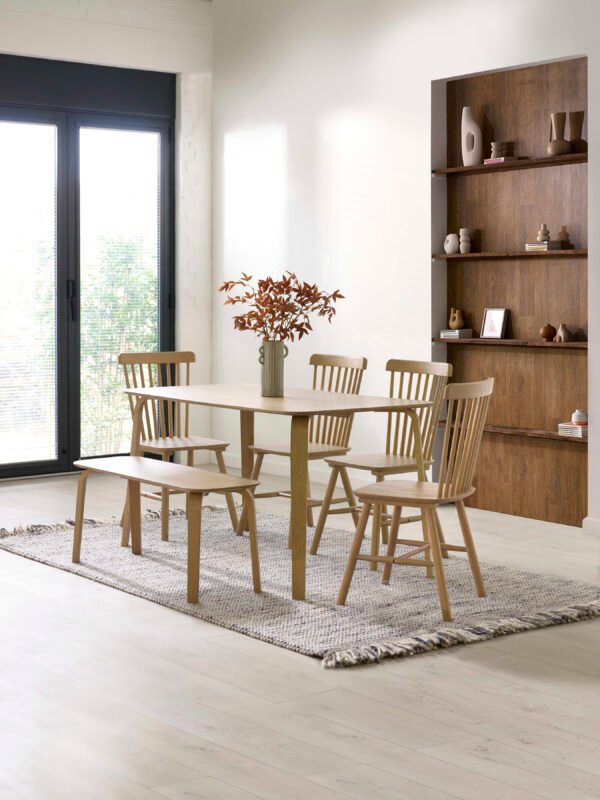 Set of 2 Sakura Oak Dining Chairs - Image 15